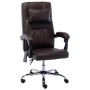 Silla de oficina de masaje de cuero sintético marrón de vidaXL, Sillas de oficina - Ref: Foro24-20293, Precio: 170,84 €