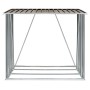 Casetilla para leña acero galvanizado marrón 163x83x154 cm
