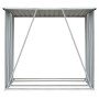 Casetilla leña acero galvanizado gris antracita 163x83x154 cm