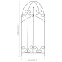 Soporte para plantas trepadoras 3 uds hierro negro 40x100 cm