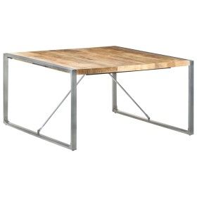 Rough mango wood dining table 140x140x75 cm by vidaXL, Kitchen and dining tables - Ref: Foro24-321575, Price: 194,28 €, Disco...