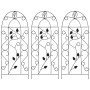 Soporte para plantas trepadoras 3 uds hierro negro 40x100 cm