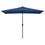 Sombrilla de jardín con palo de metal azul azure 300x200 cm