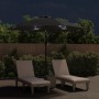 Sombrilla de jardín con luces LED palo de acero negro 300 cm en Sombrillas | Comprar online en Foro24