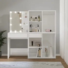 Dresser with LED lights and 2 glossy white plywood cabinets by vidaXL, Bedroom Dressers - Ref: Foro24-3082032, Price: 209,14 ...