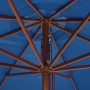 Sombrilla de jardín con palo de madera azul 350 cm