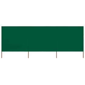 Paravientos de playa de 3 paneles tela verde 400x80 cm Paravientos de playa de 3 paneles tela verde 400x80 cm