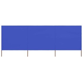 Paravientos de playa de 3 paneles tela azul celeste 400x80 cm Paravientos de playa de 3 paneles tela azul celeste 400x80 cm