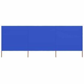 Paravientos de playa de 3 paneles tela azul celeste 400x120 cm Paravientos de playa de 3 paneles tela azul celeste 400x120 cm