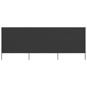 Paravientos de playa de 3 paneles tela gris antracita 400x160cm Paravientos de playa de 3 paneles tela gris antracita 400x160cm