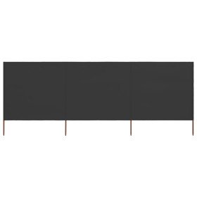 Paravientos de playa de 3 paneles tela gris antracita 400x160cm Paravientos de playa de 3 paneles tela gris antracita 400x160cm