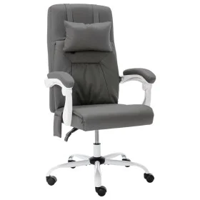 Grauer Massage-Bürostuhl aus Kunstleder von vidaXL, Bürostühle - Ref: Foro24-20313, Preis: 178,55 €, Rabatt: %