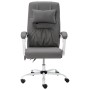 Silla de oficina de masaje cuero sintético gris de vidaXL, Sillas de oficina - Ref: Foro24-20313, Precio: 181,11 €