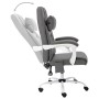 Silla de oficina de masaje cuero sintético gris de vidaXL, Sillas de oficina - Ref: Foro24-20313, Precio: 181,22 €, Descuento: %