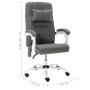 Silla de oficina de masaje cuero sintético gris de vidaXL, Sillas de oficina - Ref: Foro24-20313, Precio: 181,22 €, Descuento: %