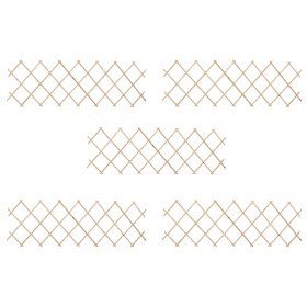 Vallas enrejadas 5 uds madera de abeto 180x60 cm