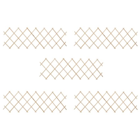 Vallas enrejadas 5 uds madera de abeto 180x60 cm