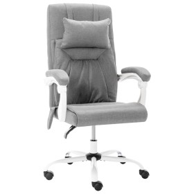 Silla de oficina de masaje de tela gris de vidaXL, Sillas de oficina - Ref: Foro24-20318, Precio: 187,84 €, Descuento: %