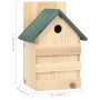 Casa para pájaros 4 unidades madera de abeto 23x19x33 cm