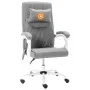 Silla de oficina de masaje de tela gris de vidaXL, Sillas de oficina - Ref: Foro24-20318, Precio: 185,01 €, Descuento: %