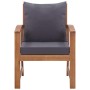 Muebles de jardín 4 piezas con cojines madera acacia maciza