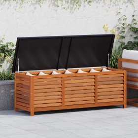 Caja de almacenaje jardín madera maciza eucalipto 150x50x55 cm