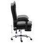 Bürostuhl aus schwarzem Kunstleder von vidaXL, Bürostühle - Ref: Foro24-20352, Preis: 179,29 €, Rabatt: %
