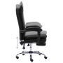 Bürostuhl aus schwarzem Kunstleder von vidaXL, Bürostühle - Ref: Foro24-20352, Preis: 181,84 €, Rabatt: %