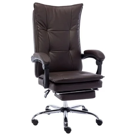 Silla de oficina de cuero sintético marrón de vidaXL, Sillas de oficina - Ref: Foro24-20353, Precio: 172,91 €, Descuento: %