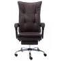 Silla de oficina de cuero sintético marrón de vidaXL, Sillas de oficina - Ref: Foro24-20353, Precio: 172,91 €, Descuento: %