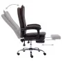 Silla de oficina de cuero sintético marrón de vidaXL, Sillas de oficina - Ref: Foro24-20353, Precio: 172,91 €, Descuento: %