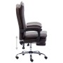 Silla de oficina de cuero sintético marrón de vidaXL, Sillas de oficina - Ref: Foro24-20353, Precio: 175,23 €