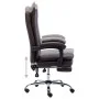 Silla de oficina de cuero sintético marrón de vidaXL, Sillas de oficina - Ref: Foro24-20353, Precio: 172,91 €, Descuento: %