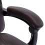 Silla de oficina de cuero sintético marrón de vidaXL, Sillas de oficina - Ref: Foro24-20353, Precio: 175,23 €