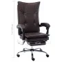 Silla de oficina de cuero sintético marrón de vidaXL, Sillas de oficina - Ref: Foro24-20353, Precio: 172,91 €, Descuento: %