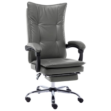 Silla de oficina de cuero sintético gris antracita de vidaXL, Sillas de oficina - Ref: Foro24-20354, Precio: 175,37 €