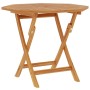 Mesa de jardín plegable madera de teca maciza 85x85x76 cm