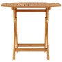 Mesa de jardín plegable madera de teca maciza 85x85x76 cm
