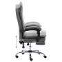 Silla de oficina de cuero sintético gris antracita de vidaXL, Sillas de oficina - Ref: Foro24-20354, Precio: 175,37 €