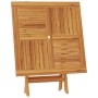 Mesa de jardín plegable madera de teca maciza 85x85x76 cm