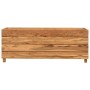 Arriate elevado madera de teca reciclada y acero 100x40x38 cm en Maceteros y jardineras | Comprar online en Foro24
