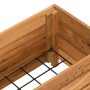 Arriate elevado madera de teca reciclada y acero 100x40x38 cm en Maceteros y jardineras | Comprar online en Foro24