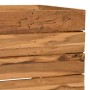 Arriate elevado madera de teca reciclada y acero 100x40x38 cm en Maceteros y jardineras | Comprar online en Foro24