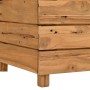 Arriate elevado madera de teca reciclada y acero 100x40x38 cm en Maceteros y jardineras | Comprar online en Foro24