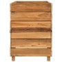 Arriate elevado madera de teca reciclada y acero 100x40x55 cm en Maceteros y jardineras | Comprar online en Foro24