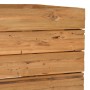 Arriate elevado madera de teca reciclada y acero 100x40x55 cm en Maceteros y jardineras | Comprar online en Foro24