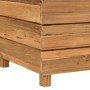 Arriate elevado madera de teca reciclada y acero 100x40x55 cm en Maceteros y jardineras | Comprar online en Foro24