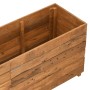 Arriate elevado madera de teca reciclada y acero 150x40x55 cm en Maceteros y jardineras | Comprar online en Foro24
