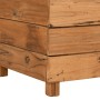 Arriate elevado madera de teca reciclada y acero 150x40x55 cm en Maceteros y jardineras | Comprar online en Foro24