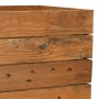 Arriate elevado madera de teca reciclada y acero 150x40x55 cm en Maceteros y jardineras | Comprar online en Foro24